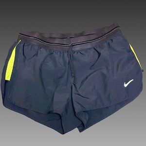 Nike dry-fit black & neon green shorts sz small